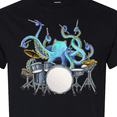 thumbnail image 4 of Inktastic Cute Blue Octopus Drumming T-Shirt, 4 of 5