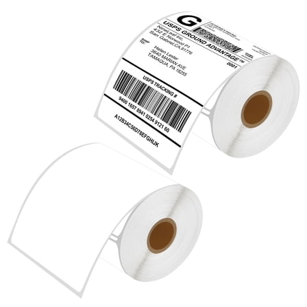 NineLeaf 2 Rolls Compatible for DYMO 1744907 4 in x 6 in Postage Address Shipping Direct Thermal Labels, 220 Labels Per Roll