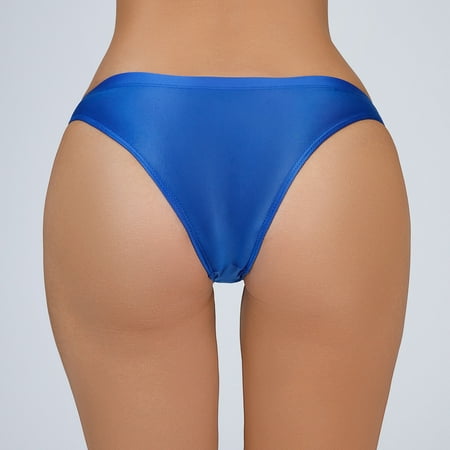 Ukumplol Panties for Women Womens Underwear Underpants for Women s Silky Shiny Low Waist Briefs Transparent Underwear Underpants for Women Womens Panties Blue XL