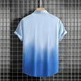 thumbnail image 4 of Mens Gradient Stretch Short Sleeve Button Down Shirt Wrinkle Free Business Casual T l, 4 of 4