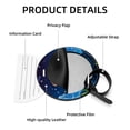 thumbnail image 4 of Starry Sky Frog 2pcs PU Leather Round Bag Tags Suitcase Handbag Tags with Privacy Cover and Name ID Tag for Travel Luggage, Handbags, Backpacks, School Bags, 4 of 6