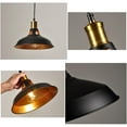 thumbnail image 7 of FSLiving Adjustable Height J Type Track Lighting Iron Cone Lamp 4 Ft Vintage Stytle, Track Mount E26 Socket Interior in Gold Macaron Style Pendant Light for Dinning Table Top Island, 7 of 7