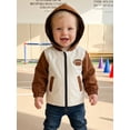 thumbnail image 6 of Loicainy Baby Toddler Boy Hoodies Outerwear 6 12 18 24 Months 2T 3T 4T Long Sleeve Football Embroidery Windbreaker Jackets, 6 of 9