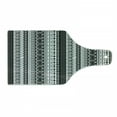 thumbnail image 1 of Prehistoric Cutting Board, Black and White Tribal Motifs Pattern Native Geometric Borders Design, Decorative Tempered Glass Cutting and Serving Board, Wine Bottle Shape, Black White, by Ambesonne, 1 of 1