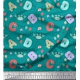 thumbnail image 1 of Soimoi polyester Crepe Fabric Crab,Balloons & Alphabets Kids Printed Fabric 1 Yard 52 Inch Wide, 1 of 1