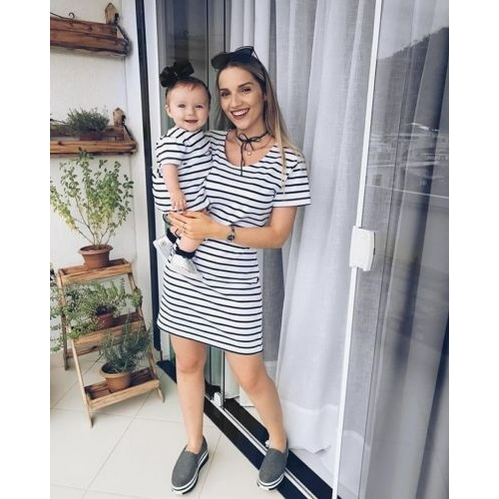 Family Matching Outfits Mother&Daughter Clothes Dress Baby Girl