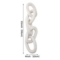 thumbnail image 3 of Wood Chain Link Decor- Hand Carved Decorative Wood Chain  5 Link Chain Decor  White Washed  Sustainable Pine Wood, 3 of 7