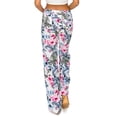 thumbnail image 3 of Cali1850 Women's Casual Linen Pants 32" Inseam Oceanside Drawstring Smocked Waist Lounge Beach Pants with Pockets, 3 of 5