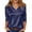Navy #058, variant on Dressy Tops for Women 3/4 Sleeve Silk Satin Blouses Business Work T Shirts Loose Fit Cowl Neck Spring Summer Outfits 2026 Gray L