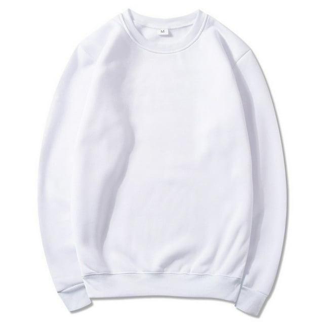 AherBiu Sweatshirts for Men Crew Neck Lightweight Gym Workout Pullover Fall Winter Solid Color Casual Loose Basic Athletic Sweatshirt