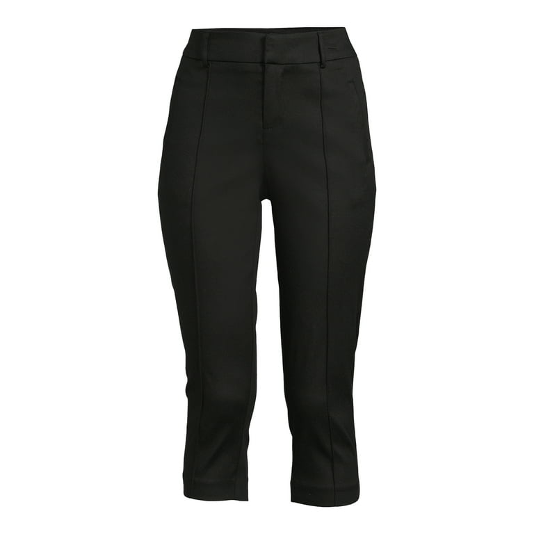 Time and Tru Women's Knit Pull On Capri Pants - Walmart.com