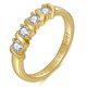 thumbnail image 1 of Alianzas de boda de 3 mm para mujer Anillo de eternidad Chapado en oro de 18 quilates Anillos de compromiso de circonita cúbica Apilable Aniversario Promesa Declaración Anillo Regalo para ella, S Feliz Sencillez, 1 of 4