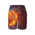 thumbnail image 5 of PAYOHTO Boy Swim Trunks Small Size 7-8 Teens Boy Beach Board Shorts Basketball Ball Quick Dry Bathing Suit Swimwear, 5 of 9