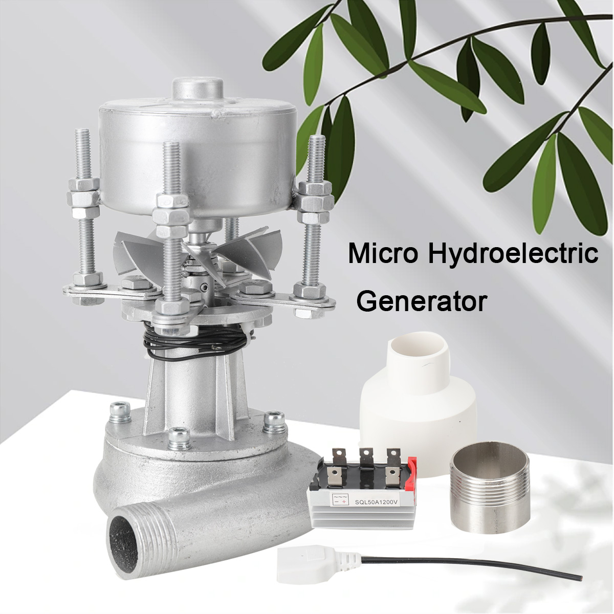 TABODD Micro Hydroelectric Generator 500W High Power Hydro Generator Turbine Generator Hydroelectric Power Station Water Turbine Water Flow Generator Micro Hydroelectric Generator