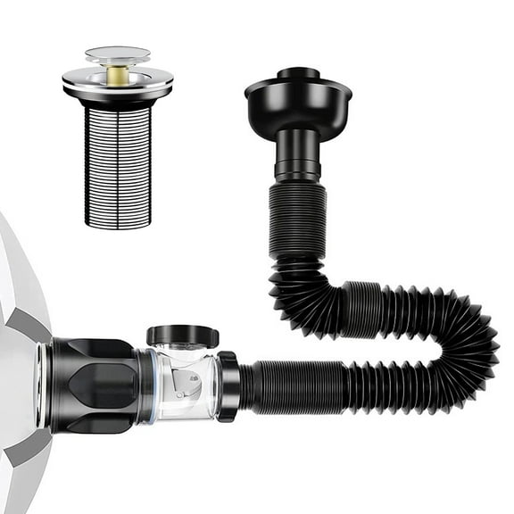 Washbasin Sink Drain Plumbing Flexible Drainages Tube Universals Flexible Sink Sewer Pipe Sink Strainer Drainages Hose