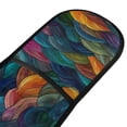 thumbnail image 4 of Yayeee Double Oven Mitt Kitchen Heat Resistant Baking 35" x7" Quilted Cotton Glove, Colorful Waves Pattern, 4 of 6
