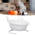 thumbnail image 4 of Cuenco para gatos cuenco elevado de cerámica para gatos evita vómitos y resbalones alimentador elevado inclinable para mascotas con estante de metal para gatos y perros ANGGREK Otros, 4 of 8