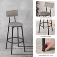 thumbnail image 4 of ENYOPRO 3-Piece Counter Height Table Set, Wood Rustic Bar Dining Set with 2 Bar Chairs, Pub Dining Height Table Set, Morden Style Counter Height Kitchen Table for Dining, Work or Study, 4 of 8
