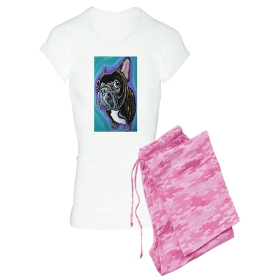 CafePress - Black Brindle French Bulldog Pajamas - Women's Light Pajamas