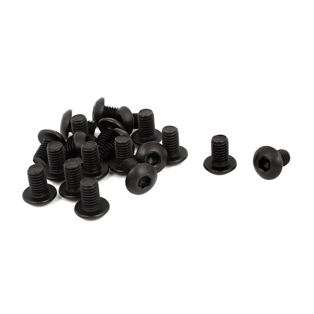 #10-32 x 5/16" UNF 10.9 Tornillo de cabeza de botón hexagonal de acero aleado negro 20 piezas