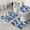 Pioneer Flower Floral Print Pattern-1, variant on Pioneer Flower Floral Print Pattern Bathroom Rug Set 3 Piece, Flannel U-shaped Toilet Mat with Non Slip Backing, Soft Wear Resistant Gifts for Bathroom Shower Room