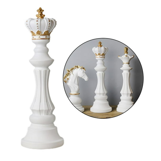 Estatua de resina, juegos de , adornos de ajedrez internacionales, , decoración en apariencia de piezas de ajedrez, decoración para hogar, ador Rey perfecl Figura estatuas de ajedrez