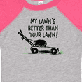thumbnail image 4 of Inktastic Father's Day Dad My Lawn's Better Than Your Lawn Boys or Girls Baby Bodysuit, 4 of 5