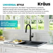 KRAUS Oletto Single Handle Pull Down Kitchen Faucet in Matte Black