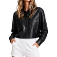 thumbnail image 4 of Antinious Women Fall Winter Jacket Collared Lined Solid Long Sleeve Comfy, 4 of 5