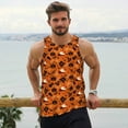 thumbnail image 6 of Fotbe Retro Halloween Pattern Men's Quick Dry Workout Tank Top Gym Muscle Tee Fitness Bodybuilding Sleeveless T Shirt Breathable Workout Shirt-Medium, 6 of 9