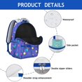 thumbnail image 4 of Abstract Boho Students Backpack Geometric Watercolor Rainbow Gradient Design with Starry Night Ocean Beach Scenery, 4 of 6