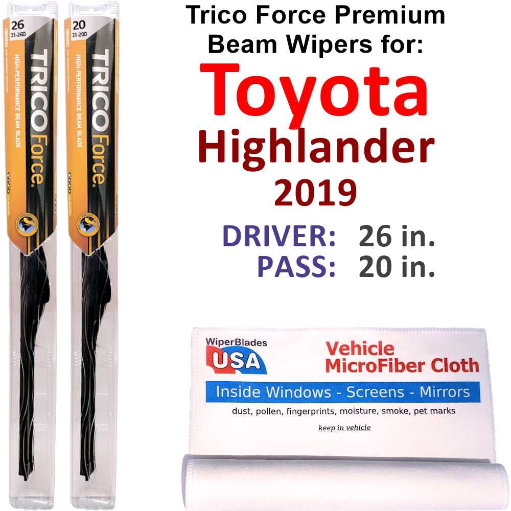 2019 Toyota Highlander Performance Beam Wipers (Set of 2)