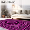 thumbnail image 2 of ODIKA 5'x7' Machine Washable Non-Slip Area Rug, Boho Mosaic Artisan Jewel High Traffic Rug with Pad, Pink, 575504, 2 of 8