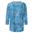 thumbnail image 4 of PuLe Women's Top Womens Tops 3/4 Sleeve Crewneck Cute Shirts Casual Print Trendy Tops Three Guarter Length T Shirt Summer Pullover, 4 of 5