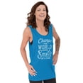 thumbnail image 5 of Change the World One Smile at a Time Tank Top Tee Shirt Women Brisco Brands X, 5 of 6