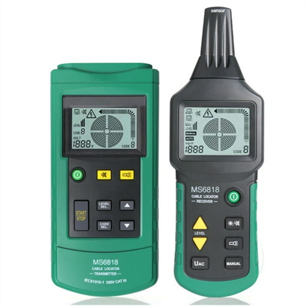 Detector de Cables y Tuberías Metálicas MS6818, Comprobador Subterráneo, Detección de Cortocircuitos y Localizador de Cables.
