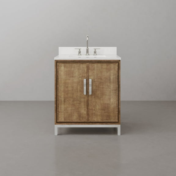 Water Creation Westin 30 In. Single sink Whitebrook Quartz Countertop Bath Vanity