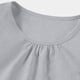 thumbnail image 4 of Camiseta Plegada de Color Sólido Estilo de Vestido de Verano de Manga Corta para Niños con Cuello Redondo Y Detalle Encofrado, Punto Suave Transpirable para Niños Primavera Y Uso Diario, 4 of 7