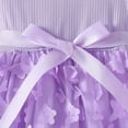 thumbnail image 6 of Dresses Kids Everyday Short Sleeve Dress With Floral Birthday Celebrations Photoshoots Girls Spring Dress Purple 18 Months-24 Months, 6 of 7