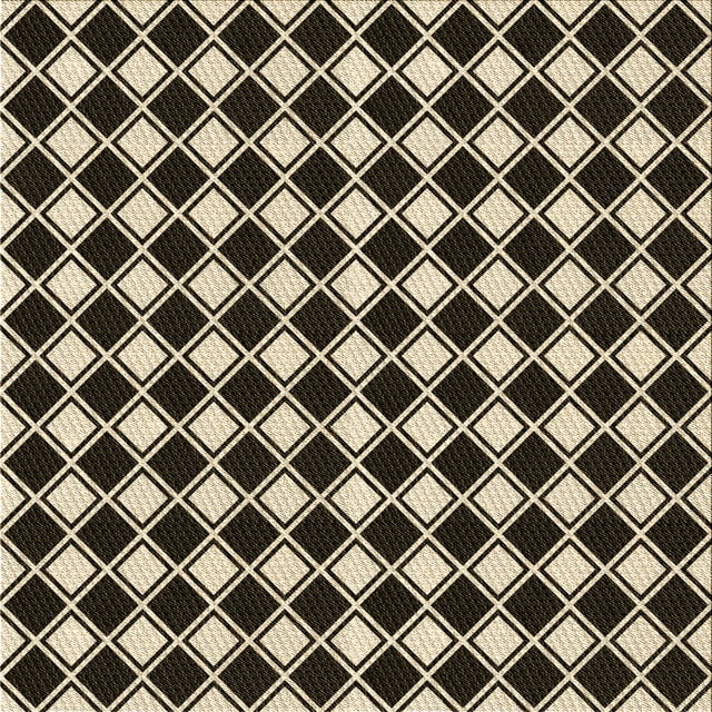 Ahgly Company Machine Washable Indoor Square Transitional Midnight Gray Area Rugs, 6' Square