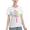 thumbnail image 2 of Women's Basic Short Sleeve T-Shirt Sailor Moon Moon Hare, 2 of 6