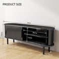 thumbnail image 6 of TV Stand MDF Mid Century Modern Media Console Table Entertainment Center With Storage Handle Door For Living Room Office,Black, 6 of 6
