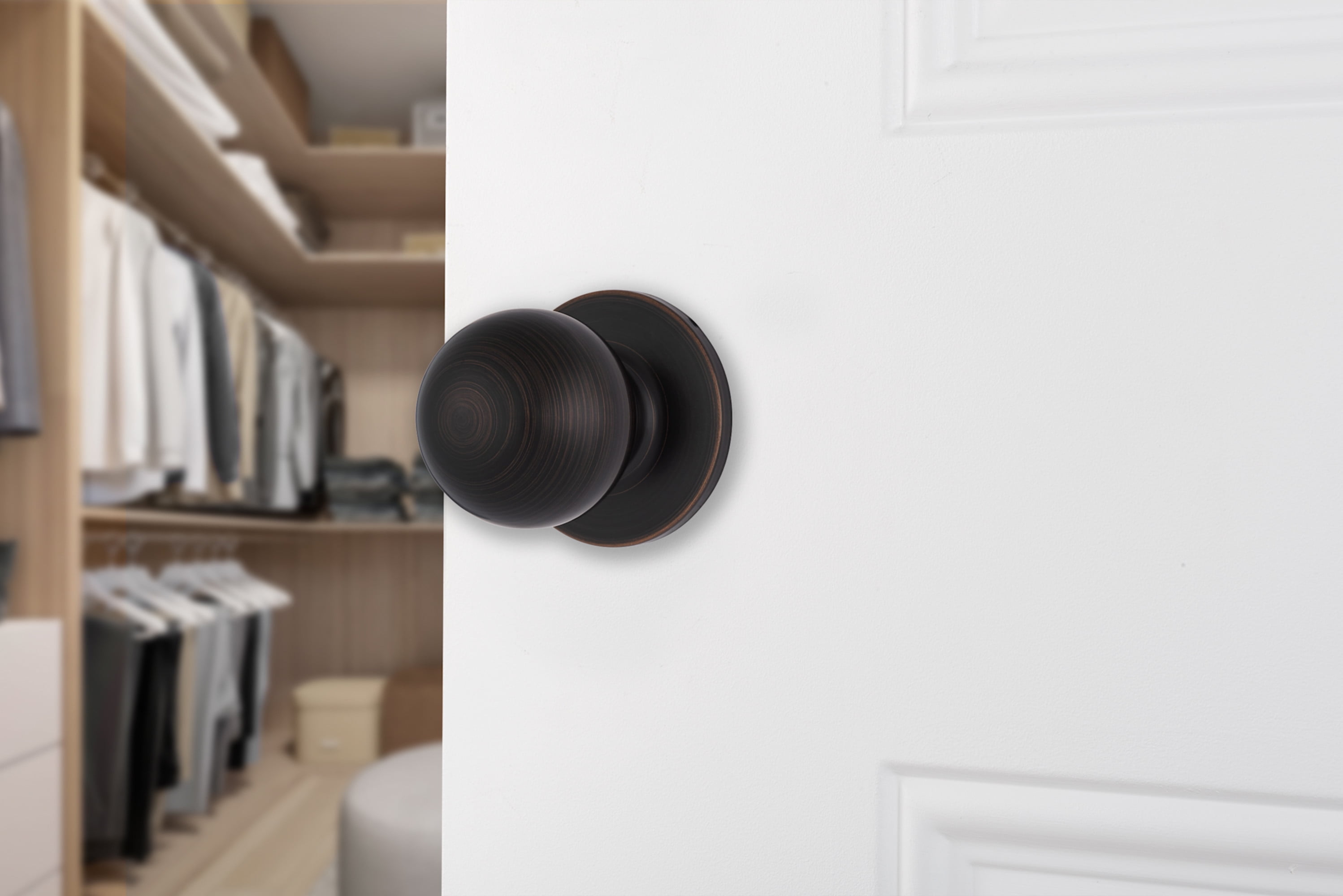 Brinks E2425122 Raleigh Passage Door Knob Set - Black