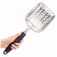 thumbnail image 1 of Cuchara para arena para gatos, Cuchara para arena para gatos de aleación de aluminio, Cuchara para arena, Cuchara para caja de arena, Cuchara para gatos con mango largo de goma cómodo para gatitos. Afortunado Sencillez, 1 of 5