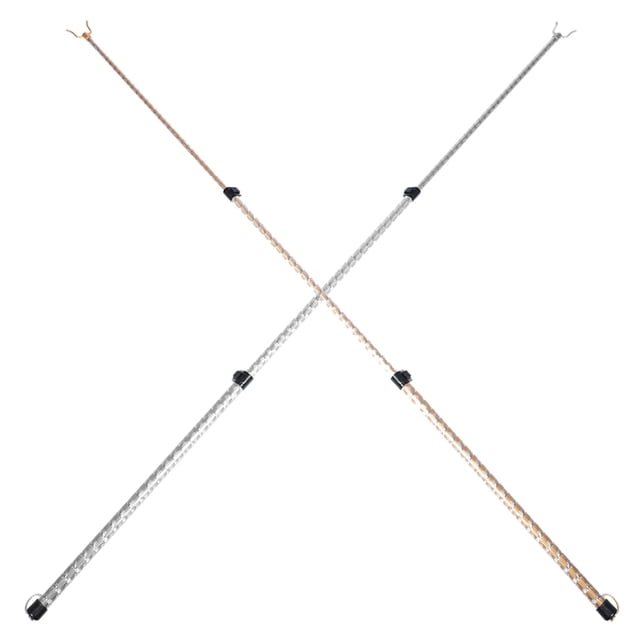 Minkissy 2Pcs Telescoping Clothes Pole Heavy Duty Clothes Reaching Rod for Wardrobe Ceiling Use