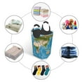 thumbnail image 5 of KLL Earth View World Map Laundry Hamper,Large Canvas Fabric Lightweight Storage Basket Toy Organizer Dirty Clothes Collapsible Waterproof, 5 of 6