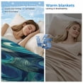 thumbnail image 2 of Peacock Feather Cooling Blanket,Lightweight Breathable Summer Throw Blanket with Double Sided Cold Effect,Teal Ethnic Rustic Farmhouse Elegant Picnic Blankets Bed Sheet for Hot Sleepers 60"x80", 2 of 8