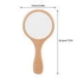 thumbnail image 2 of Hytrove Small Handheld Mirror Makeup Mirror Wood Natural Wood Color 1Set 7.1x3.5x0.4In, 2 of 8