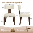 thumbnail image 5 of Dycanpo Dining Chairs Set of 4,Upholstered Mid Century Modern Round Dining Room Chairs for Living Room,Yellow-Linen, 5 of 8