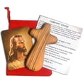 thumbnail image 2 of Blessed Handmade Olive Wood Cross From Bethlehem – Holy Land Israel – Christian Religious Gift 2 of 6